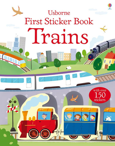 First sticker book trains