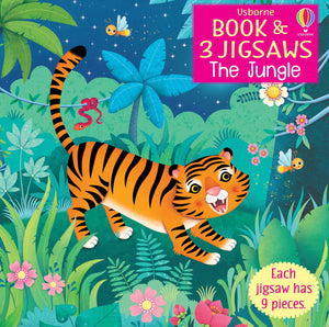 The jungle (book and 3 jigsaws)